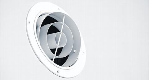 circular air vent grille two blades modern design indoor ventilation system